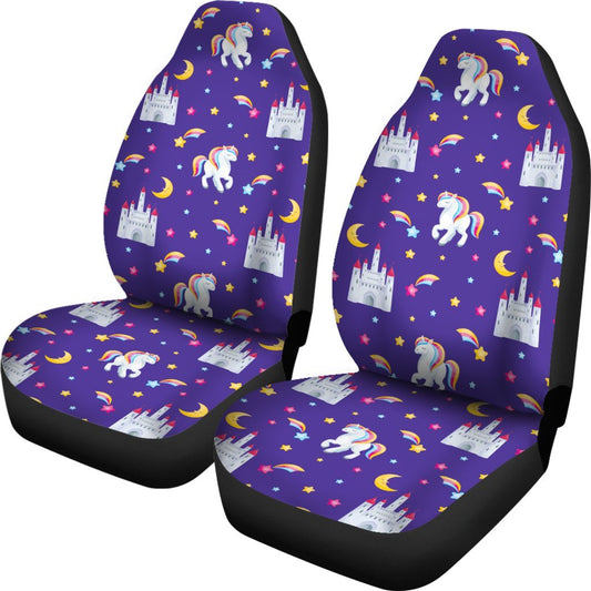 Unicorn Castle Universal Fit Car Seat Covers Recovered