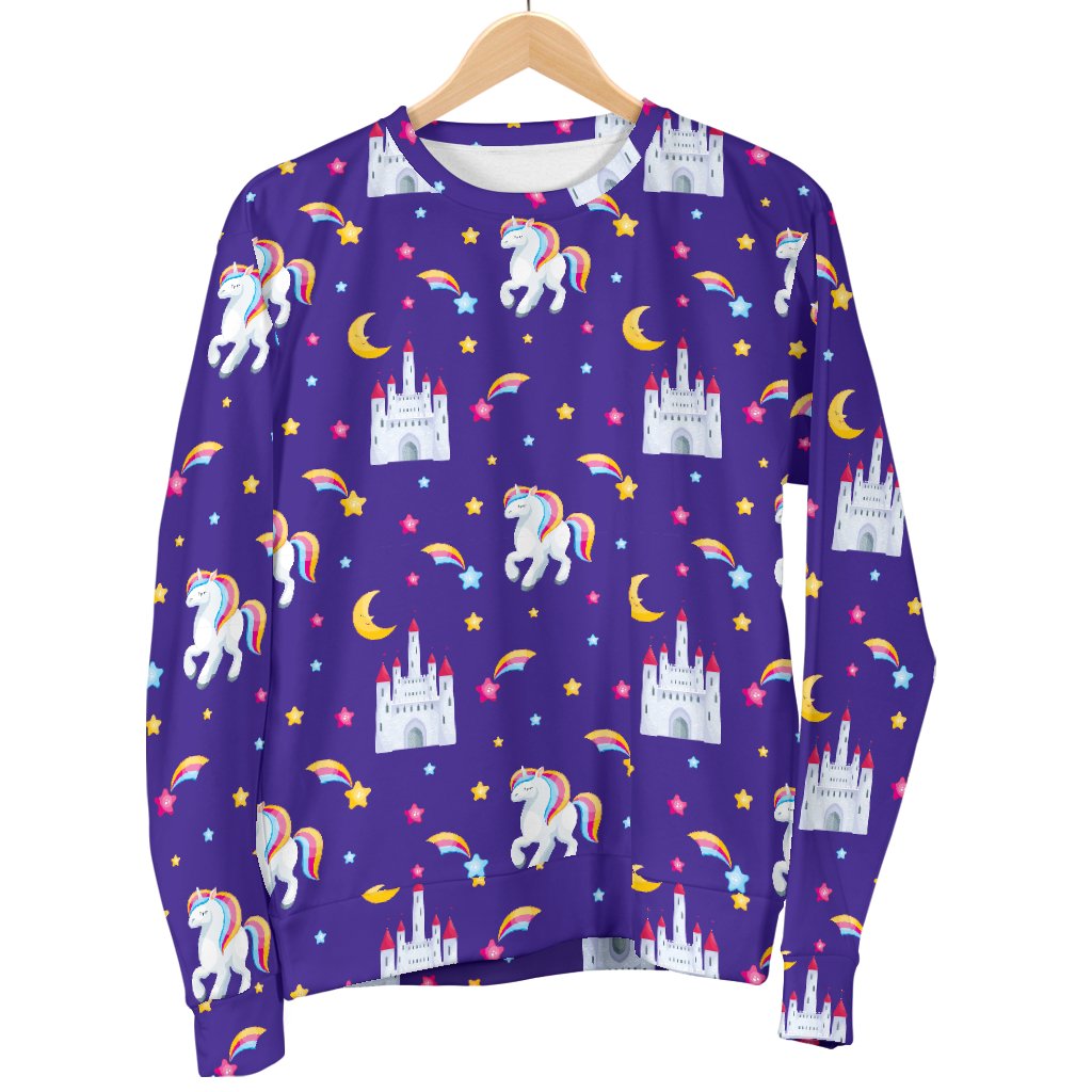 Unicorn Castle Women Crewneck Sweatshirt