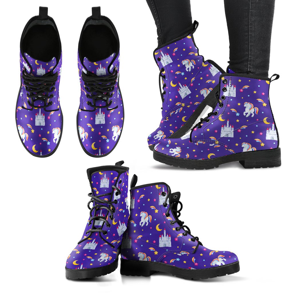 Unicorn Castle Women Leather Boots