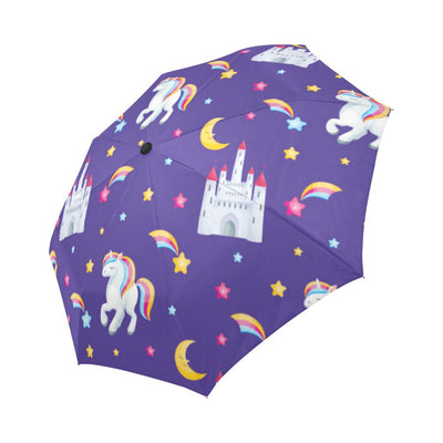 Unicorn Casttle Automatic Foldable Umbrella