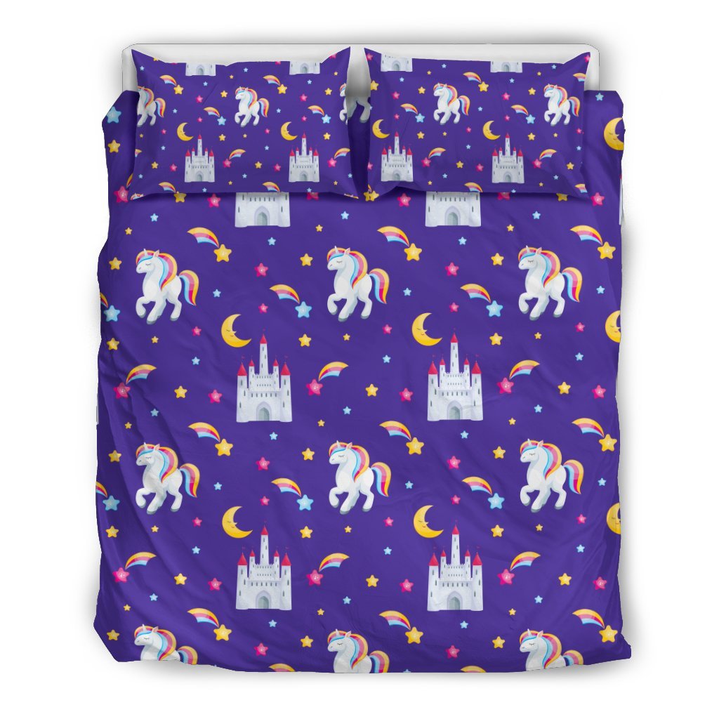 Unicorn Casttle Duvet Cover Bedding Set