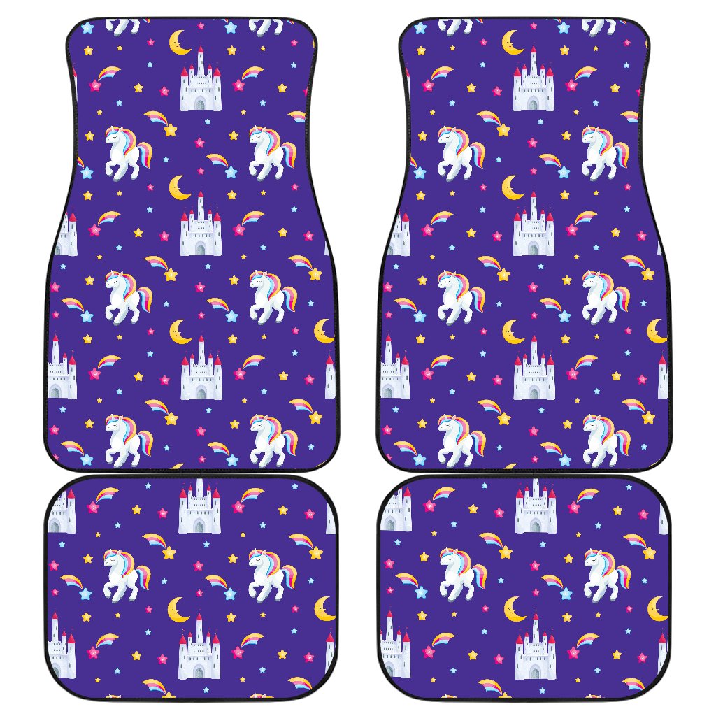 Unicorn Casttle Front and Back Car Floor Mats