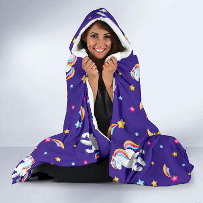 Unicorn Casttle Hooded Blanket-JORJUNE.COM