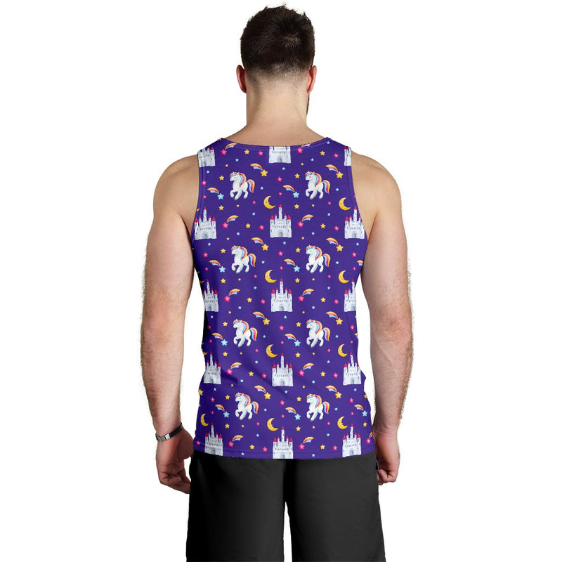 Unicorn Casttle Men Tank Top