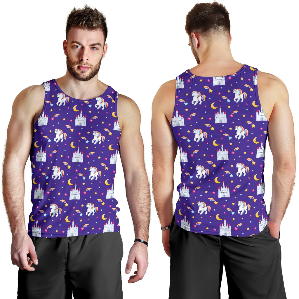 Unicorn Casttle Men Tank Top