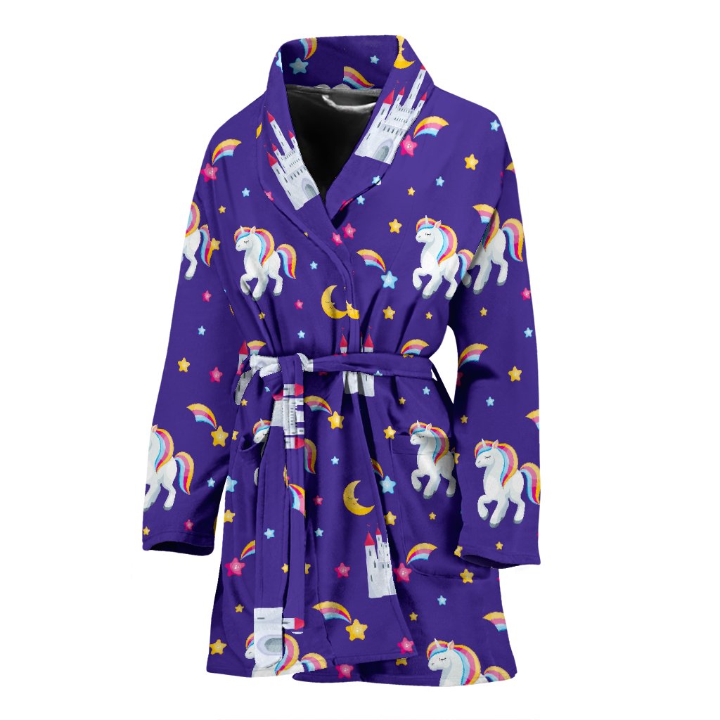 Unicorn Casttle Women Bath Robe