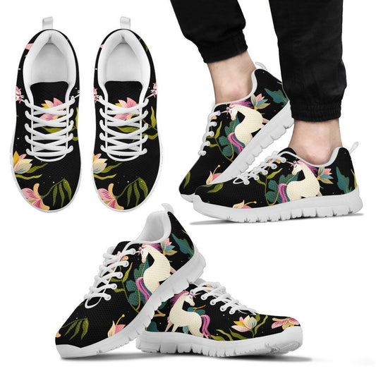 Unicorn in Floral Men Sneakers