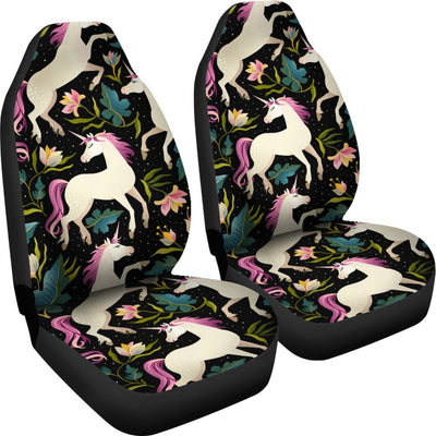 Unicorn in Floral Universal Fit Car Seat Covers