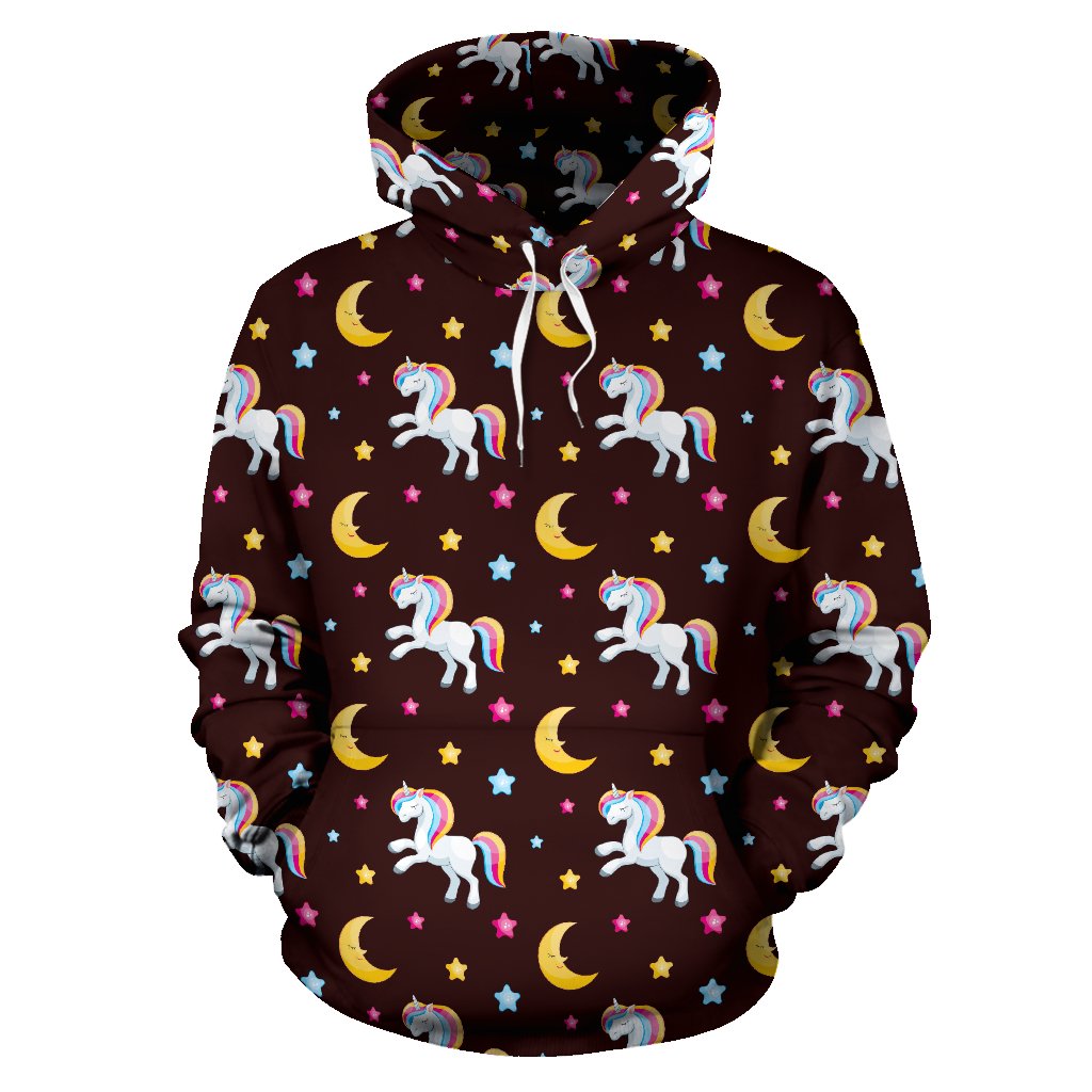 Unicorn Moon Star All Over Print Hoodie