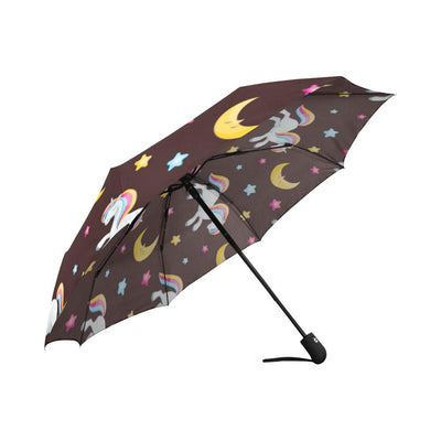 Unicorn Moon Star Automatic Foldable Umbrella