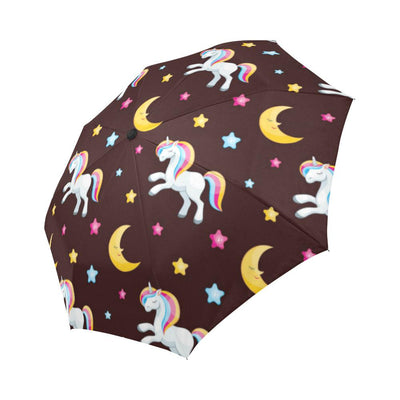 Unicorn Moon Star Automatic Foldable Umbrella