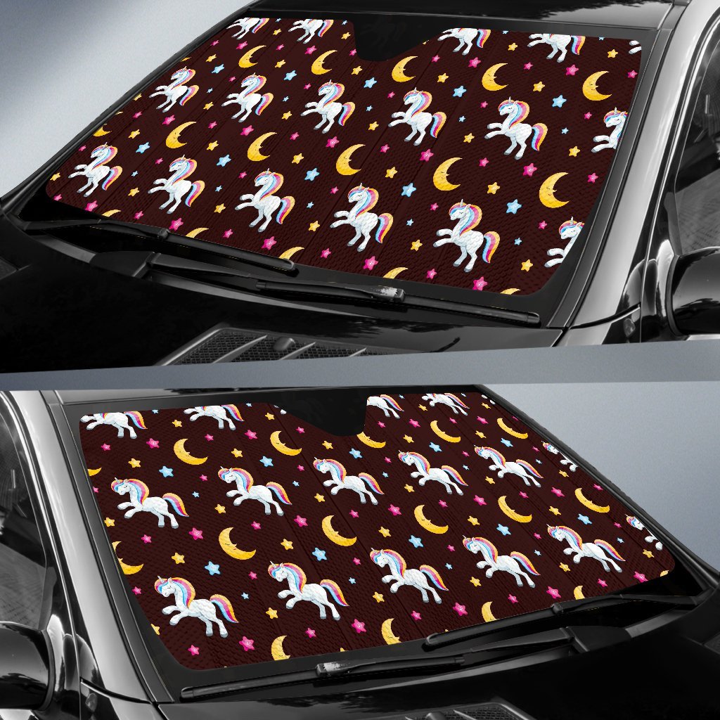 Unicorn Moon Star Car Sun Shade-JorJune