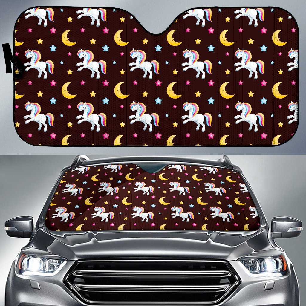 Unicorn Moon Star Car Sun Shade-JorJune