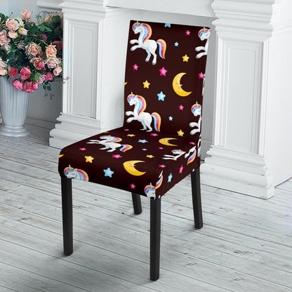 Unicorn Moon Star Dining Chair Slipcover-JORJUNE.COM