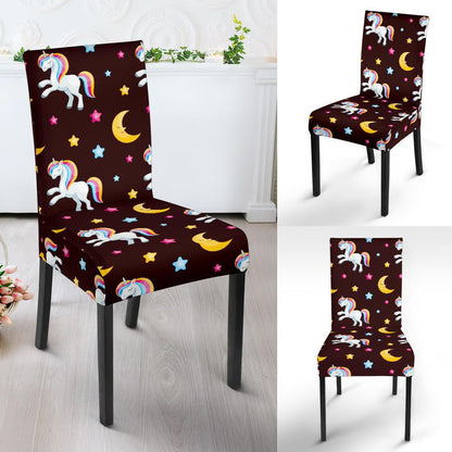 Unicorn Moon Star Dining Chair Slipcover-JORJUNE.COM
