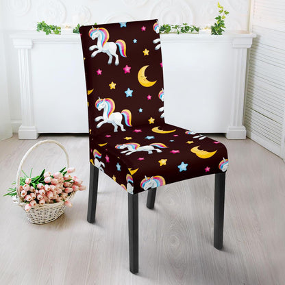 Unicorn Moon Star Dining Chair Slipcover-JORJUNE.COM