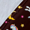 Unicorn Moon Star Fleece Blanket