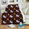 Unicorn Moon Star Fleece Blanket