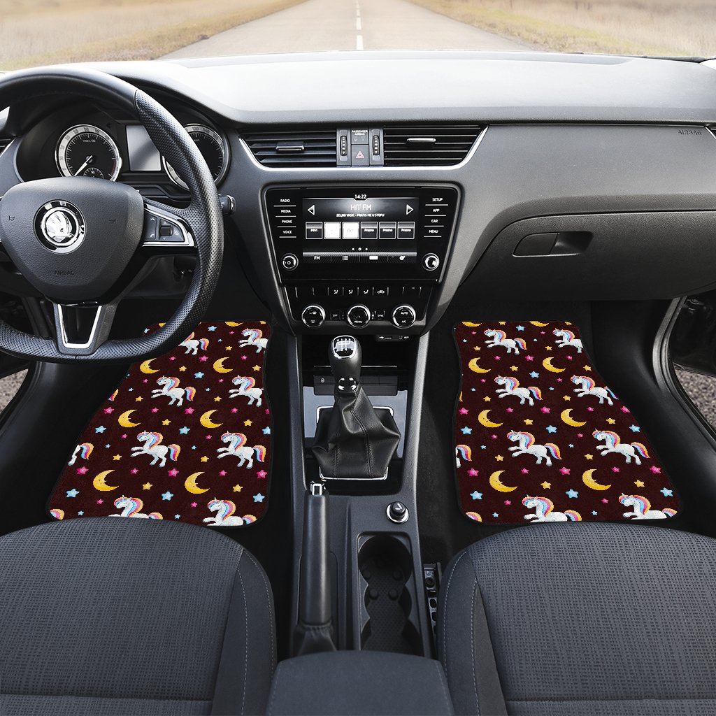 Unicorn Moon Star Front and Back Car Floor Mats