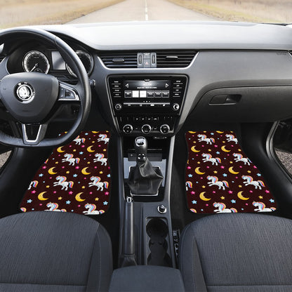 Unicorn Moon Star Front and Back Car Floor Mats