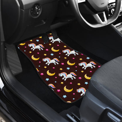 Unicorn Moon Star Front and Back Car Floor Mats