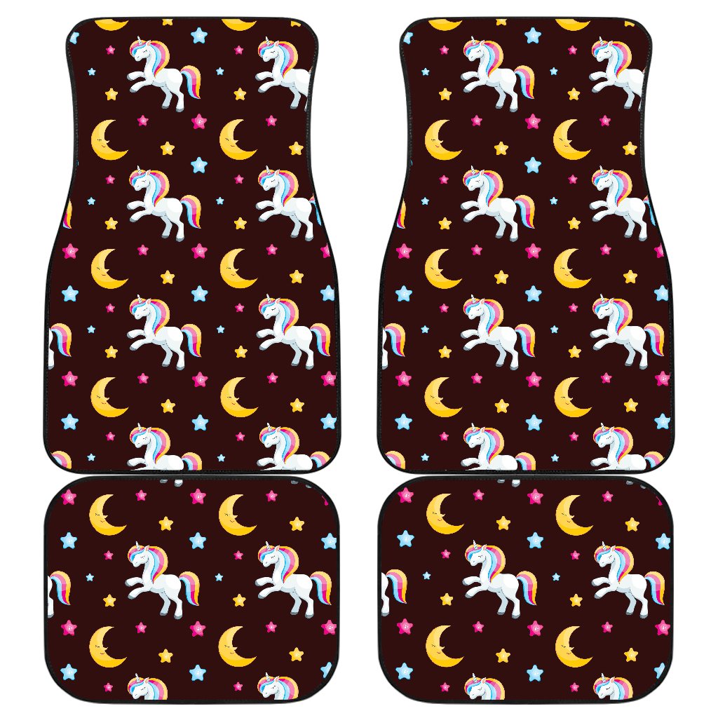 Unicorn Moon Star Front and Back Car Floor Mats