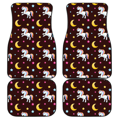 Unicorn Moon Star Front and Back Car Floor Mats