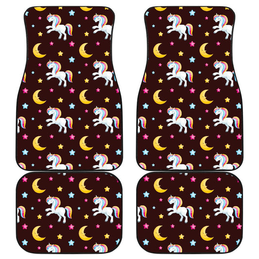 Unicorn Moon Star Front and Back Car Floor Mats