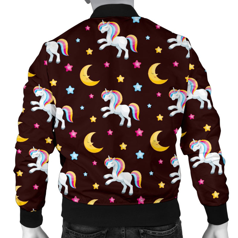 Unicorn Moon Star Men Casual Bomber Jacket