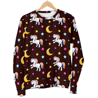 Unicorn Moon Star Men Crewneck Sweatshirt