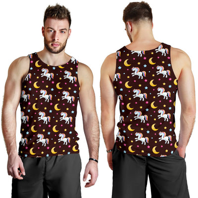 Unicorn Moon Star Men Tank Top