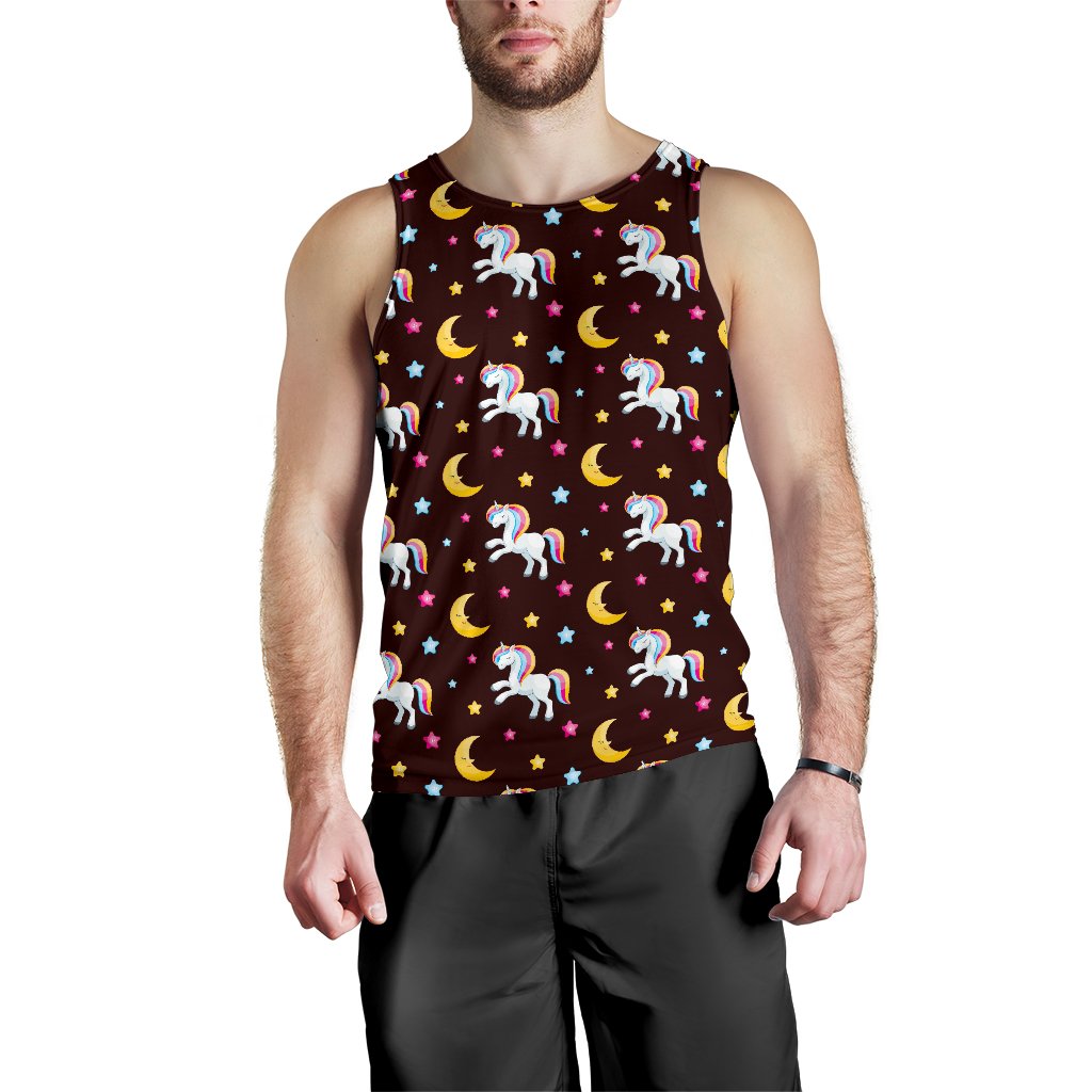 Unicorn Moon Star Men Tank Top