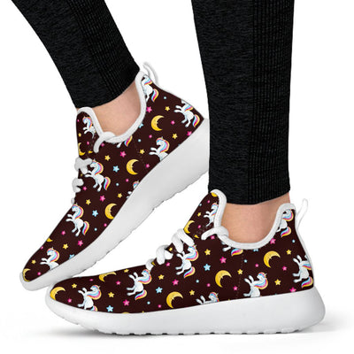 Unicorn Moon Star Mesh Knit Sneakers Shoes