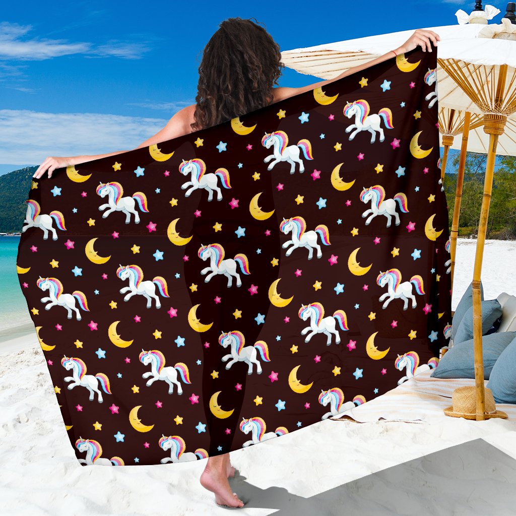 Unicorn Moon Star Sarong Pareo Wrap