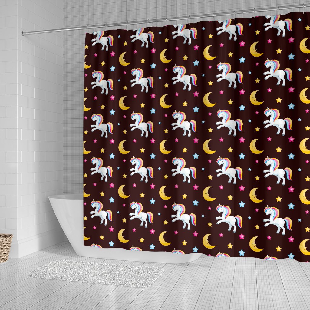 Unicorn Moon Star Shower Curtain