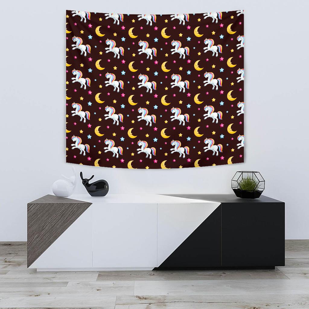 Unicorn Moon Star Tapestry