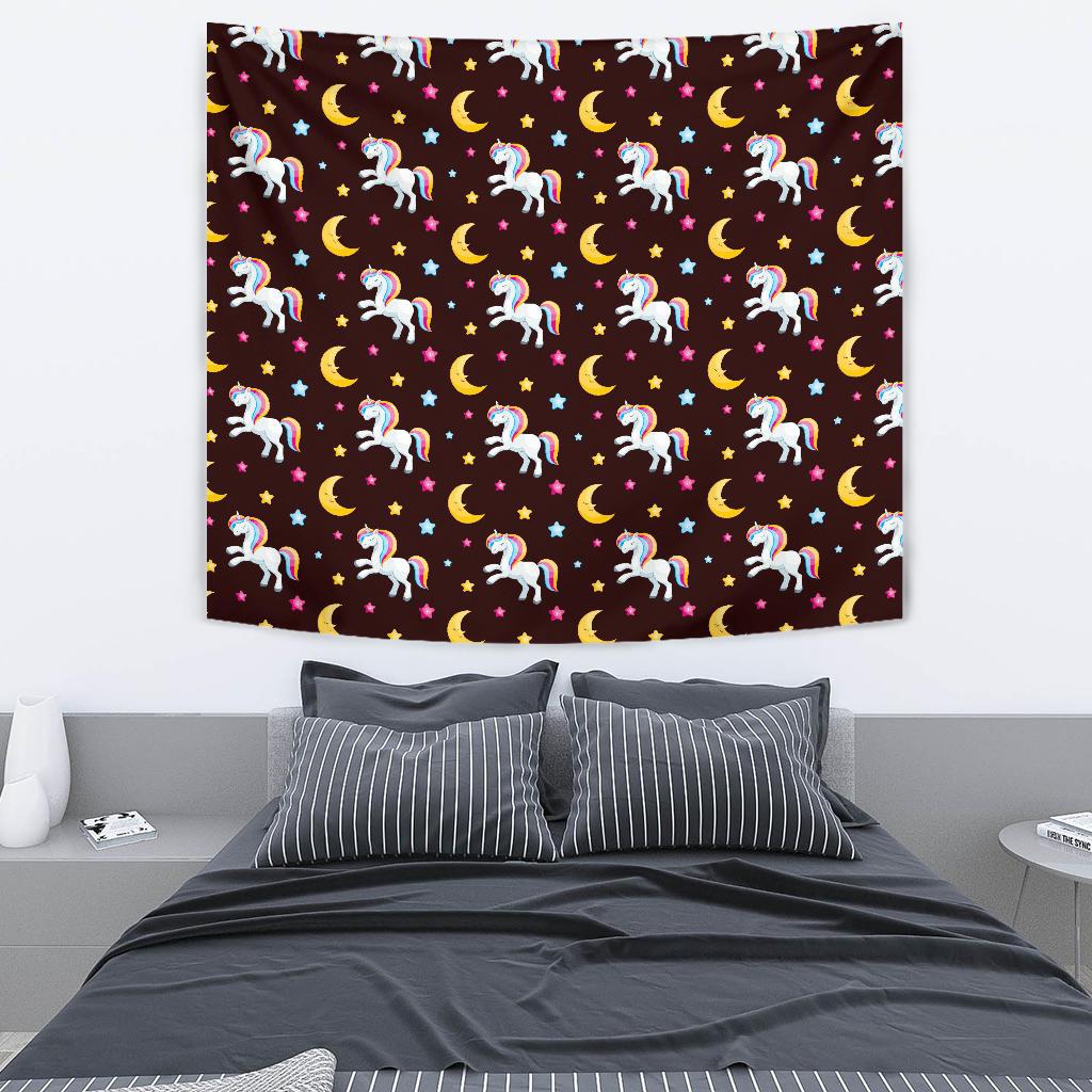 Unicorn Moon Star Tapestry