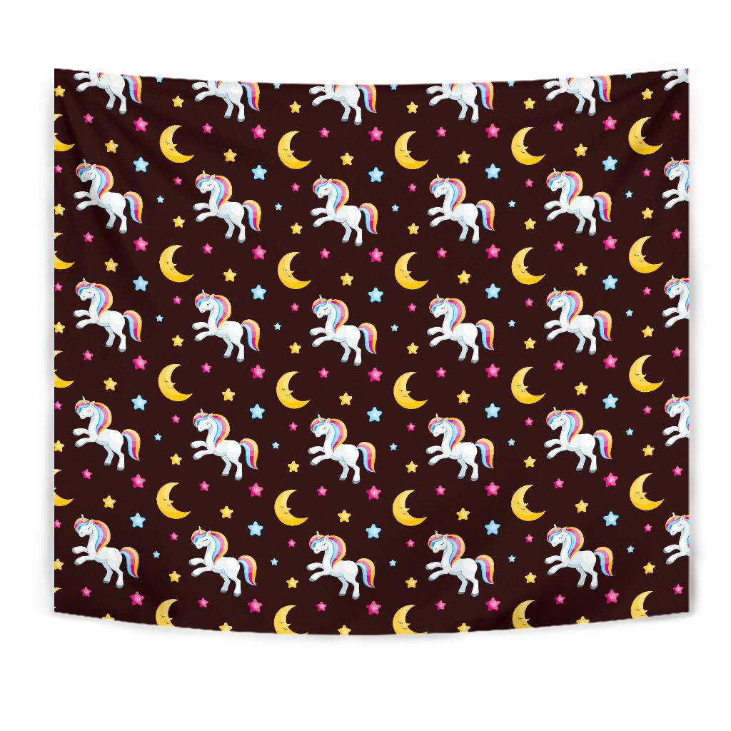 Unicorn Moon Star Tapestry