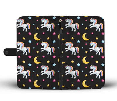 Unicorn Moon Star Wallet Phone Case