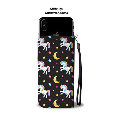 Unicorn Moon Star Wallet Phone Case