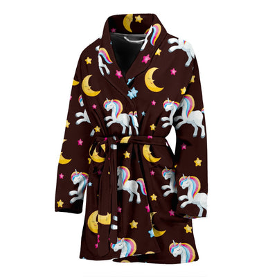 Unicorn Moon Star Women Bath Robe