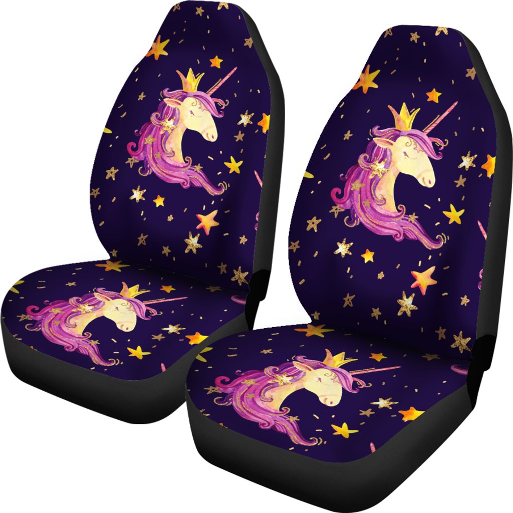 Unicorn Princess Star Sparkle Universal Fit Car Seat Covers - JorJune