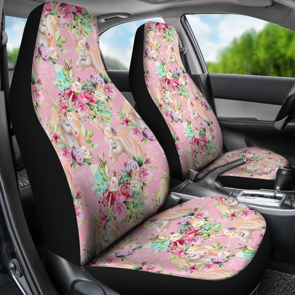 Unicorn Princess with Rose Universal Fit Car Seat Covers