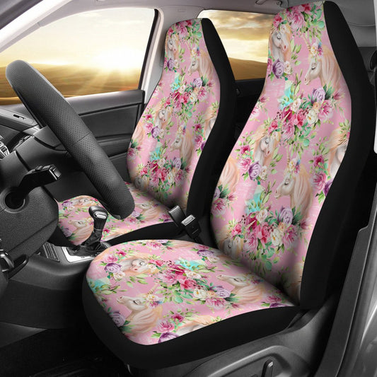 Unicorn Princess with Rose Universal Fit Car Seat Covers