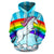 Unicorn Rainbow All Over Zip Up Hoodie