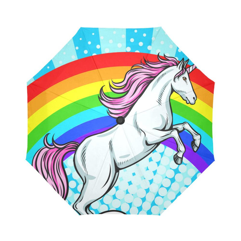 Unicorn Rainbow Automatic Foldable Umbrella