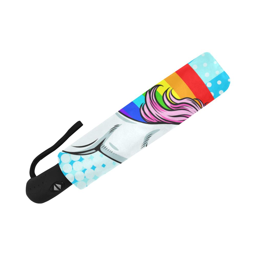 Unicorn Rainbow Automatic Foldable Umbrella