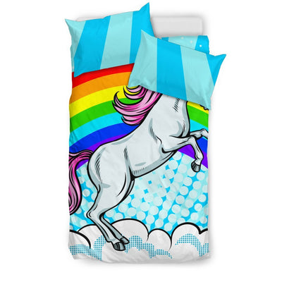 Unicorn Rainbow Duvet Cover Bedding Set