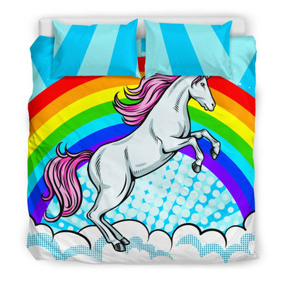 Unicorn Rainbow Duvet Cover Bedding Set