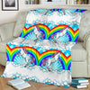 Unicorn Rainbow Fleece Blanket